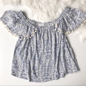 • HONEY BELLE Off Shoulder Floral Top •